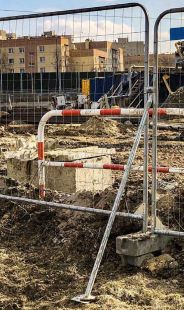 Przęsło ogrodzenia budowlanego - ażurowe zaokrąglone