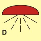 Przestrzeń chroniona instalacją zraszania - znak morski - FA025