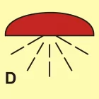 Przestrzeń chroniona instalacją zraszania - znak morski - FA025