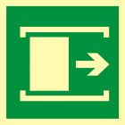 Przesunąć w celu otwarcia - znak ewakuacyjny - AA016