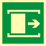 Przesunąć w celu otwarcia - znak ewakuacyjny - AA016 - Znak „ciągnąć, aby otworzyć” i inne – stara a nowa norma