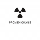 Przesyłka transportowa, środek transportu - znak bezpieczeństwa, ostrzegający, promieniowanie - KA006