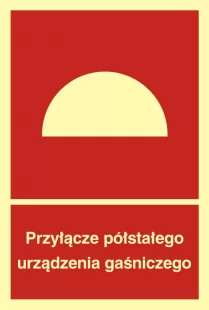 Przyłącze półstałego urządzenia gaśniczego - znak przeciwpożarowy ppoż - BB004