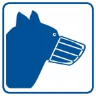 Psy wprowadzać w kagańcu - znak informacyjny - RA102