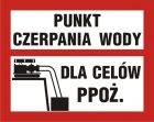 Punkt czerpania wody dla celów ppoż. - znak przeciwpożarowy ppoż - BC105