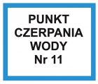 Punkt czerpania wody, nadleśnictwo, lasy państwowe - tablica znak