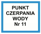 Punkt czerpania wody, nadleśnictwo, lasy państwowe - tablica znak