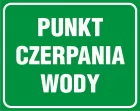 Punkt czerpania wody - znak, lasy - OB021