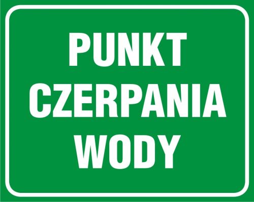 Punkt czerpania wody - znak, lasy - OB021 - Warunki higienicznosanitarne w miejscu pracy