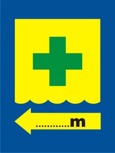 Punkt medyczny - znak, kąpieliska - OH501