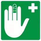 Punkt opatrunkowy - znak bhp informujący - GH001