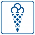 Punkt sprzedaży lodów - znak informacyjny - RA087