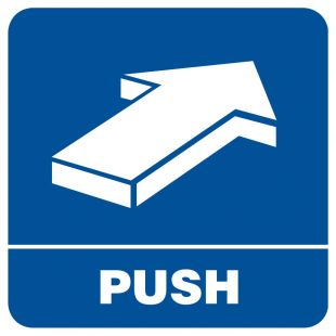 Push - znak informacyjny - RA123