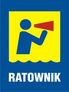 Ratownik - znak, kąpieliska - OH504 - Regulamin kąpieliska