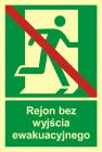 Rejon bez wyjścia ewakuacyjnego - znak ewakuacyjny - AC034