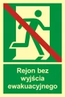 Rejon bez wyjścia ewakuacyjnego - znak ewakuacyjny - AC034
