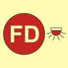 Rejon chroniony przez automatyczną instalację wykrywczą - znak morski - FA005