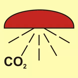 Rejon chroniony przez instalację CO2 - znak morski - FA006