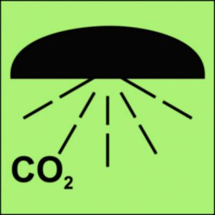 Rejon chroniony przez instalację CO2 - znak morski - FA006