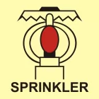 Rejon chroniony przez instalację tryskaczową - znak morski - FA041