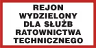 Rejon wydzielony dla służb ratownictwa technicznego - znak informacyjny - PB105