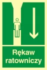 Rękaw ratowniczy - znak ewakuacyjny - AB004