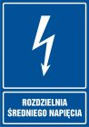 Rozdzielnia średniego napięcia - znak elektryczny