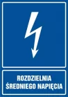 Rozdzielnia średniego napięcia - znak elektryczny