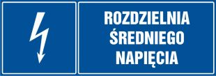 Rozdzielnia średniego napięcia - znak elektryczny
