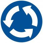 Ruch okrężny - znak PCV