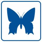 Rzadkie okazy motyli - znak informacyjny - RA099