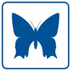 Rzadkie okazy motyli - znak informacyjny - RA099