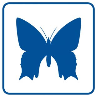 Rzadkie okazy motyli - znak informacyjny - RA099