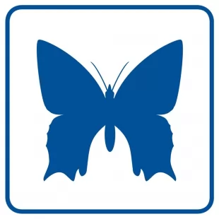 Rzadkie okazy motyli - znak informacyjny - RA099