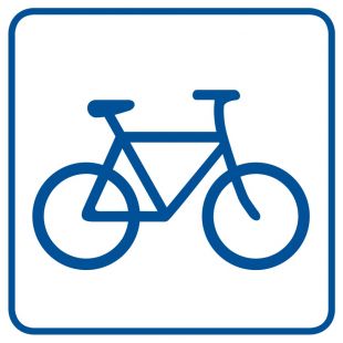 Ścieżka dla rowerzystów (przechowalnia rowerów) - znak informacyjny - RA057