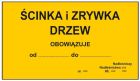 Ścinka i zrywka drzew, nadleśnictwo, lasy państwowe - tablica znak