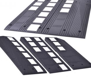 Segmentowy próg zwalniający płytowy drogowy gumowy 8cm U-16