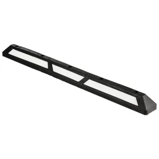 Separator, ogranicznik odbojnik parkingowy 180x15x10 cm - gumowy, biała taśma odblaskowa
