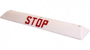 Separator, ogranicznik odbojnik parkingowy Stop 90x20x6,5 cm - PCV, biały