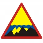 Skały podwodne - znak, kąpieliska - OH007