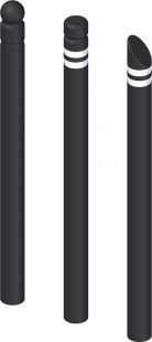 Słupek drogowy, parkingowy, uchylny, gumowy GH Retro miejski