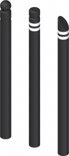 Słupek drogowy, parkingowy, uchylny, gumowy GH Retro miejski