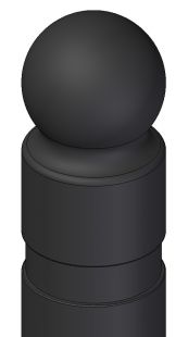 Słupek drogowy, parkingowy, uchylny, gumowy GH Retro miejski