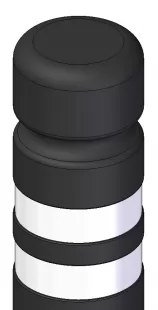 Słupek drogowy, parkingowy, uchylny, gumowy GH Retro miejski