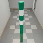 Słupek PCV, do wkopania, wbetonowania, 150(110)cm, U-2 krawędziowy, drogowy, zielony