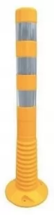 Słupek PCV, stopa, 75cm, elastyczny, uchylny, parkingowy U-12c, żółty