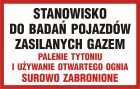 Stanowisko do badań pojazdów zasilanych gazem - znak PCV