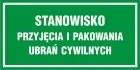 Stanowisko przyjęcia i pakowania ubrań cywilnych - znak, tablica wojskowa - NF017
