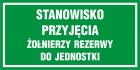 Stanowisko przyjęcia żołnierzy rezerwy do jednostki - znak, tablica wojskowa - NF012
