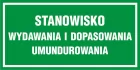 Stanowisko wydawania i dopasowywania umundurowania - znak, tablica wojskowa - NF015